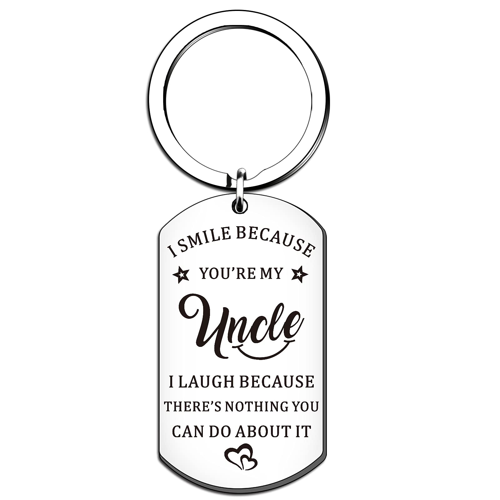 QMVMV Uncle Keyring - Uncle Gifts for Christmas, Thanksgiving, Birthday from Niece or Nephew