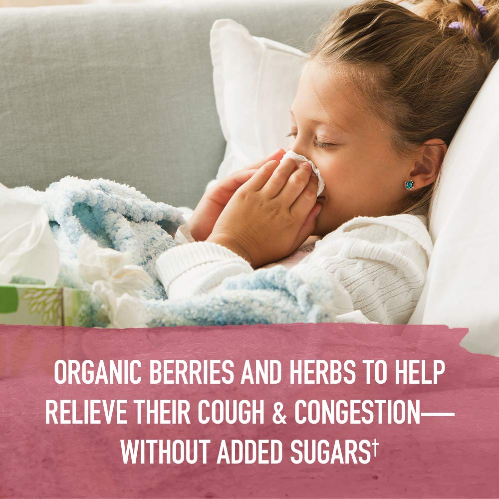 Garden of Life Organics Elderberry & Zinc for Children's Immune Support, Kids Cough & Mucus Immune Syrup with Ivy Leaf, Vitamin C and Echinacea for Children, Alcohol-Free, No Added Sugars, 3.92 fl oz