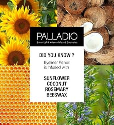 Palladio Wooden Eyeliner Pencil, Thin Pencil