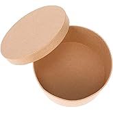 Fancyes Gift Box for Presents Round Paper Box Multipurpose DIY Box Biscuit Case Gift Packaging Box for Party Crafts Cookies Pastries, Size L
