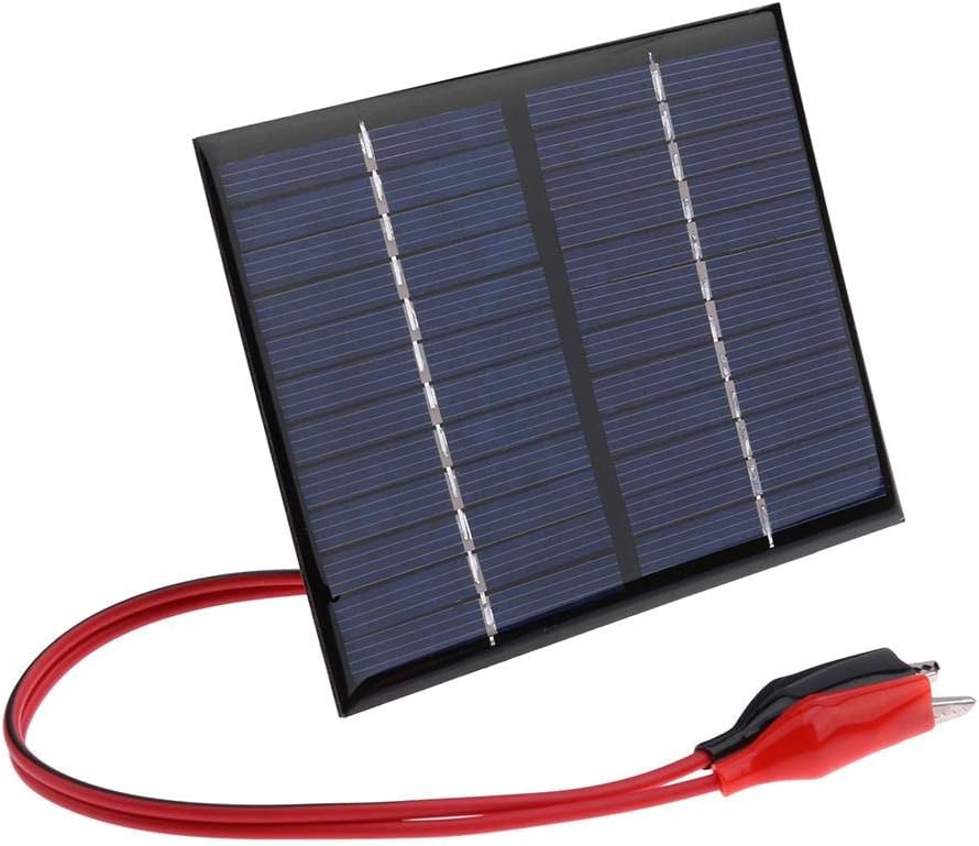 Childplaymate 1.5W 12V Solar Cell Polysilicon Flexible DIY Solar Panel Power Bank w/Clip