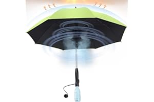 FIYLIAO Umbrella with fan and mist spray,Rechargeable - Ultimate Solution for Cooling & UV Protection - Ideal for Summer, Beach, Outdoor Sports, Golf, Fishing Activities.