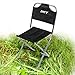 Yunhigh Portable Folding Stool with Back, Aluminum Mini Fishing Chair Small Stool Seat Heavy Duty Foldable Lightweight for Backpacking Hiking Camping Picnic Travelthumb 3