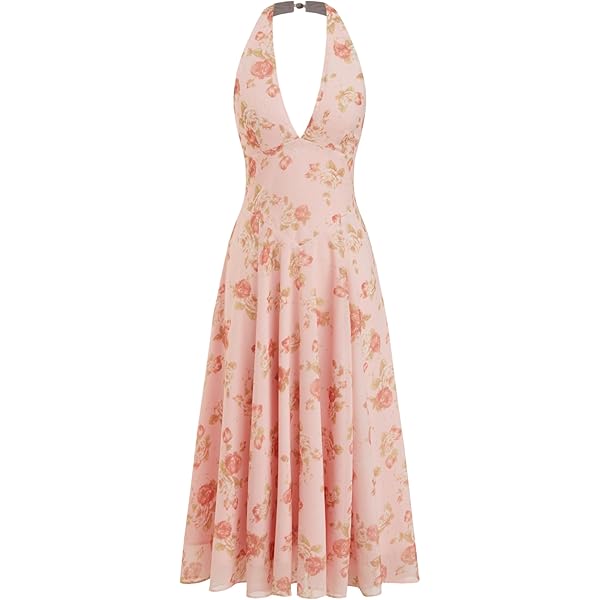 slim fit dress slacks Anabelle Halter Neck Lace Maxi Dress - Navy Floral