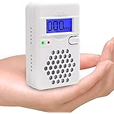 Carbon Monoxide Detector Alarm with Digital LCD Display, CO Detector Alarm with Replaceable Battery,Test-Reset Button, Low Battery Indicator, Portable,complies with UL2034(Batteries NOT Included)