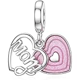 SEVENWELL Family Charms for Pandora Bracelets, Sterling Silver Love Heart Daughter Mom Sister Wife Nana Grandma Beads for Women