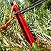 Kungix Tent Stakes Pegs 7” Aluminium Alloy with Reflective Rope 10-Piece (Red)