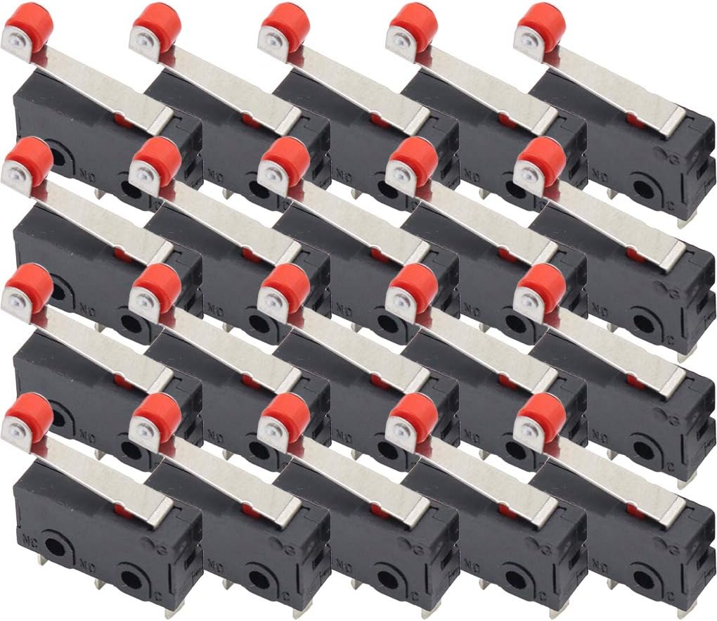 15 Micro Interruttori Finecorsa - Interruttori A Leva Con Rullo, Normalmente Aperti - Foto 3