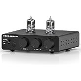 Douk Audio H5 Phono Preamp: Tube Preamplifier with Subwoofer Output | 20Hz Vinyl Rumble Filter, 180/250Hz LPF, Dual RCA Outputs and &plusmn;6dB Tone Control for MM Turntables and 2.1 Systems