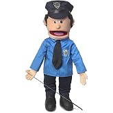 25" Policeman, Peach Male, Full Body, Ventriloquist Style Puppet