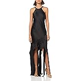 BCBGMAXAZRIA Womens Sleeveless Halter Neck Maxi Dress