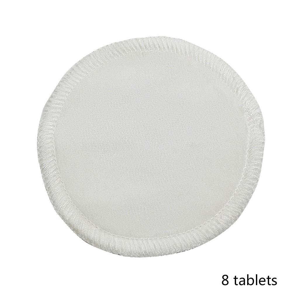 Shangjunol Color Random Makeup Remover Pads Reusable Face Cleansing Pads Washable Bamboo Fiber Round Facial Cleansing Cloths 8pcs