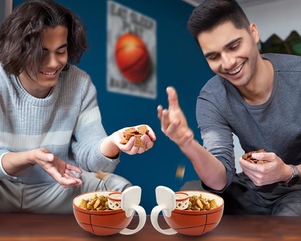 MAX'IS Creations The Mug with a Hoop Basketball Mugs Novelty Coffee Mugs Hot Chocolate Mug Coach Sports Basketball Gifts for Boys 8-12 Accessories Stuff, Funny Christmas Gifts for Kids Family, 16oz