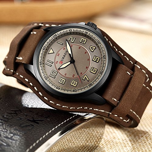 CURREN 8279 Top Brand Luxury Reloj Relojes de Pulsera de Cuero Ocasionales de la Nueva Manera de los Hombres - Imagen 3