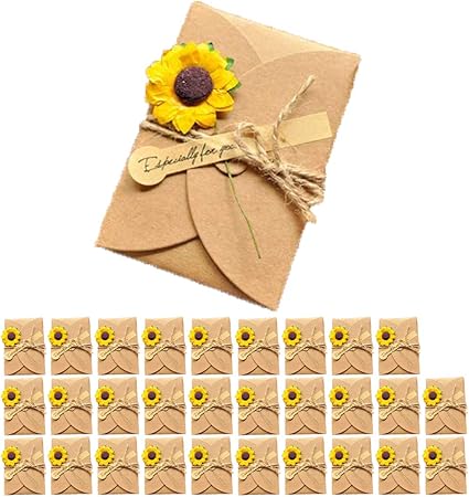 Amazon Nanmara メッセージ カード グリーティングカード 誕生日カード ミニメッセージ 封筒 30枚セット 黄 挨拶状封筒 文房具 オフィス用品