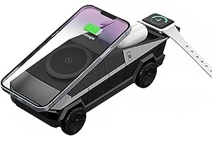Multi-Device Charging Hub with cybertruck Design - Simultaneous Wireless Charging(Gray)