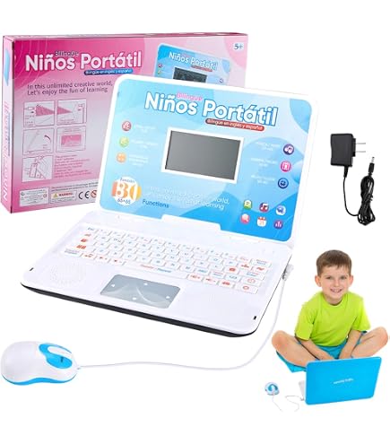 Ordenador portátil educativo bilingüe con voz Hello Kitty - 164 Ordenador portátil educativo bilingüe con voz Hello Kitty - 164