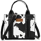 Wrangler Mini Tote Bag for Women Cow Print Western Crossbody Purse