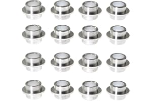 RLECS 16pcs 8mm Roller Skate Bearing Gasket Silver Skateboard Scooter Quad Roller Inline Skate Wheel Bearing Spacers