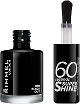Rimmel 60 Seconds Super Shine Nail Polish Black Out 8 ml view 2