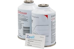 ZeroR® Genuine R1234YF in 8oz SSV Cans | 2 Cans Service Label
