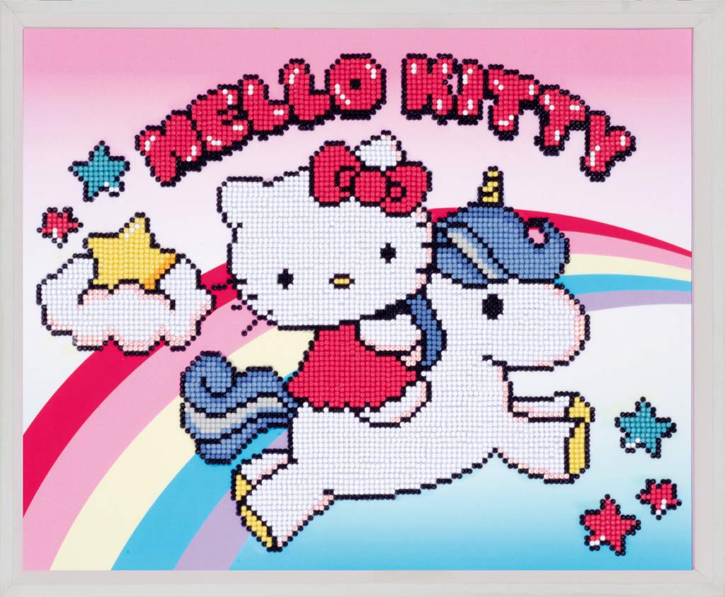 Vervaco Diamond Painting Kit: Hello Kitty with Unicorn, Multi, 39 x 47cm