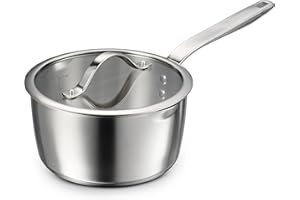 Tramontina Tempo Tri-Ply Base Stainless Steel 3-Quart Sauce Pan with Glass Lid, Induction-Ready Saucepan, Oven-Safe, Dishwash