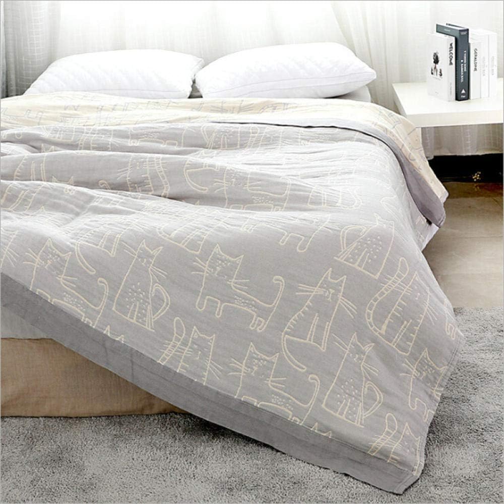 Bamboo Cotton Gauze Towel Muslin Blanket Soft Throw Plaid for Adults On The Bed Sofa Plane Travel Bedspread 200 * 230cm