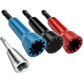 4 PCS Wire Connector Twister for Drill, Fast Wire Twisting Tool with 1/4" Chuck, Spin Twist Connector Socket Driver, Wire Nut Driver Attachment for Electricians and DIY Wiring