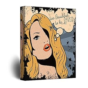 Canvas Wall Art - Pinup Model Pop Art Illustration - Giclee Print Gallery Wrap Modern Home Art Ready to Hang - 12x18 inches