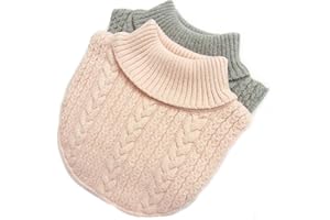 2PCS Children's Neck Gaiter Scarf Collar Baby'sTurtleneck Dicky Warmer Sweater