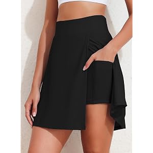 Casual Sporty Elastic Waist Pocketed Shorts Attached Swim Bottoms for Women 2026 Summer Beach