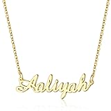IEFLIFE Personalized Alexis Name Necklace, 14K Gold