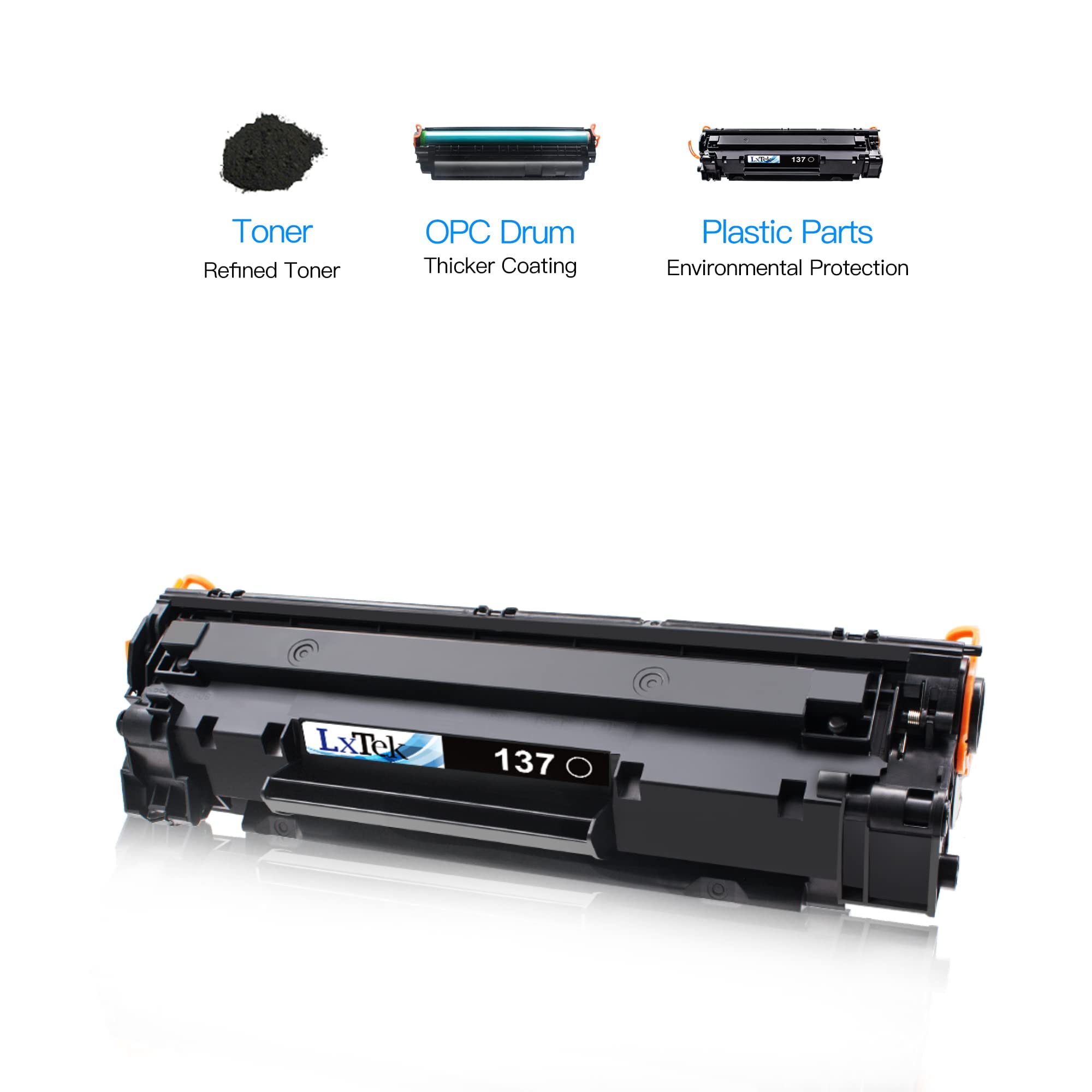 LxTek Compatible Toner Cartridge Replacement for Canon 137 Toner Cartridge CRG137 CRG 137 to use with ImageClass D570 MF236n MF232w MF216n MF244dw MF242dw MF232w(4 Pack, Black)
