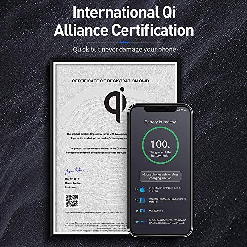 Wireless Car Charger Mount [Auto Clamping], 15W Qi Fast Charging Intelligent Infrared Car Mount, Windshield Dash Air Vent Phone Holder for iPhone 12 11 Pro Xs XR, Samsung S20, S10, and More