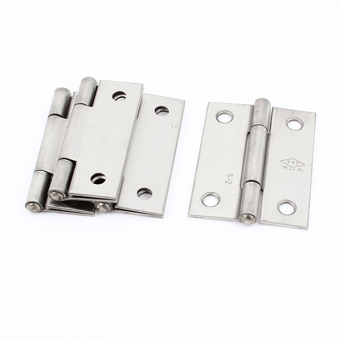 Sourcingmap 2 Inch Square Interior Stainless Steel Cabinet Door Hinge 4Pcs