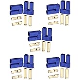 5 Pairs Hobbypark EC5 Banana Plug Connectors Female Male 5.0mm Gold Bullet Connector for RC ESC LIPO Battery Device Electric 