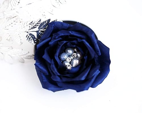 Amazon Com Something Blue Bridal Hair Clips Flower Hair Clips