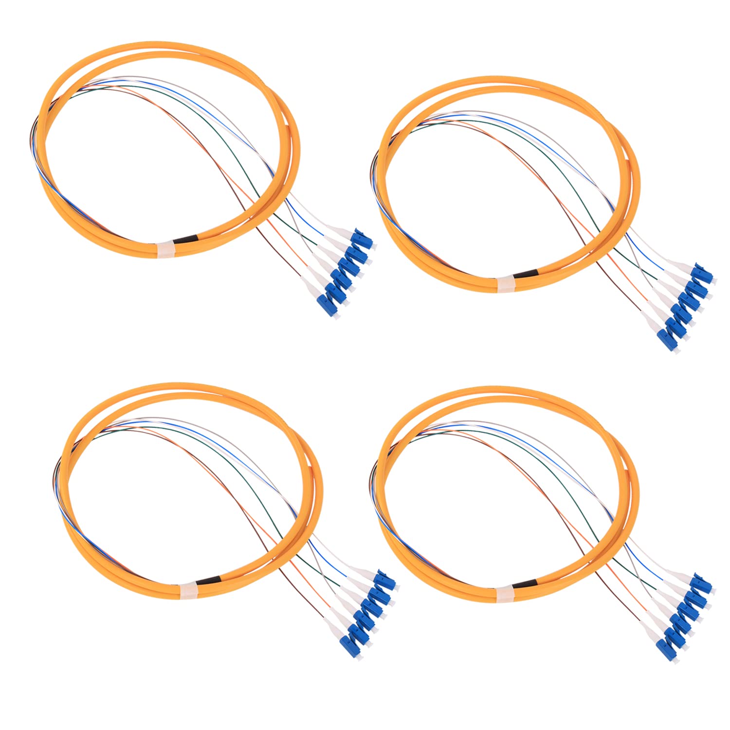 GESD 4Pcs 1.5 Meter LC Cable 6 Strand SingleMode