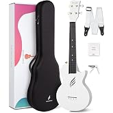 Enya NOVA U 23-Inch Carbon Fiber Concert Travel Ukulele, White | Waterproof Body, Resists Humidity, Heat and Cold, Lightweight 1.25 lb, for Adults and Beginners, Case, Strap, Capo, Strings
