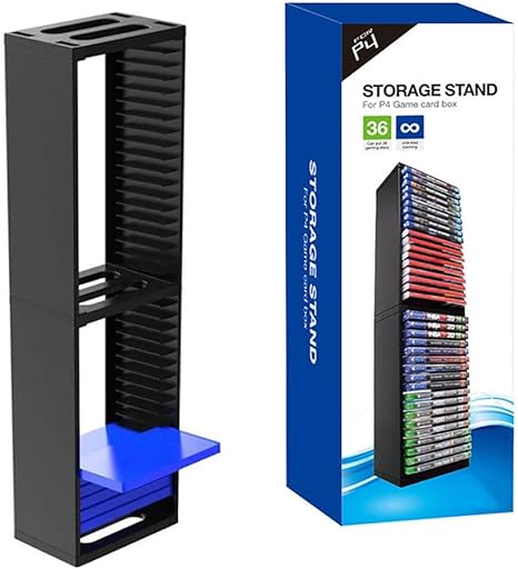 Cd Regal Cd Aufbewahrungsregal Cd Spiele Disc Storage Tower Universal Game Blu Ray Disc Halter Disc Showcase Shelf Fur Ps4 Game Console Maximaler Halt 18 36 Disc Amazon De Kuche Haushalt