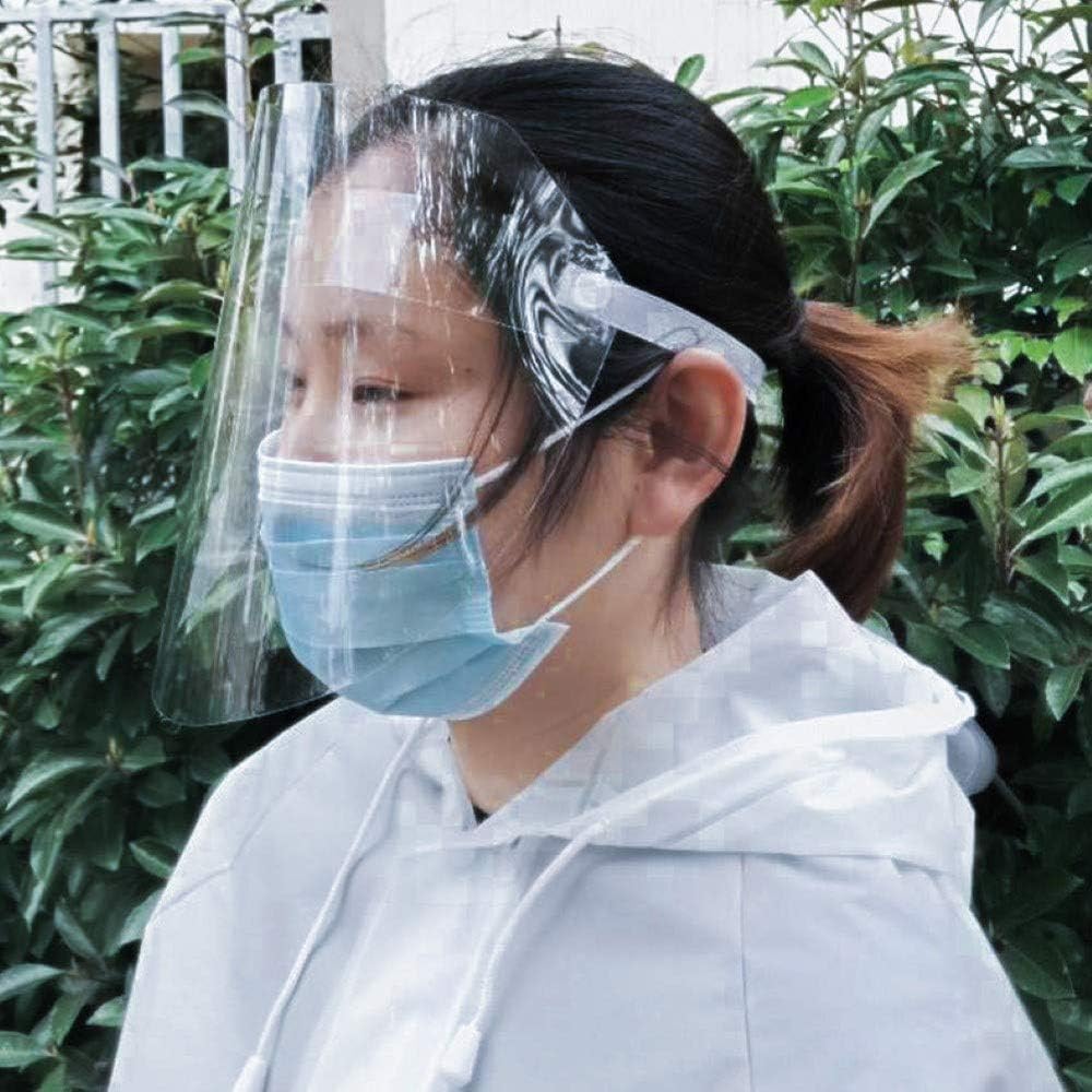 NIOKE Clear PVC Safety Face Shield Protector Anti-Splash Isolation Protective Mask Random Color