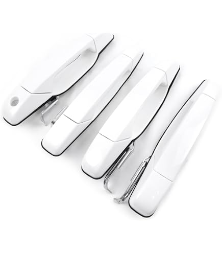 Olympic White Exterior Door Handles For Chevy Silverado & GMC Sierra 2014-2019 | Set Of 4 Replacement Handles