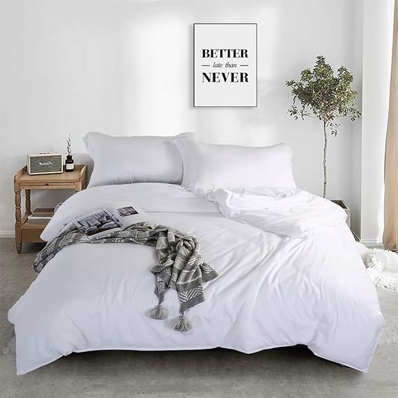 FAIRYLAND Duvet Cover Set 2 PCS with Zipper Closure NonIron Easy