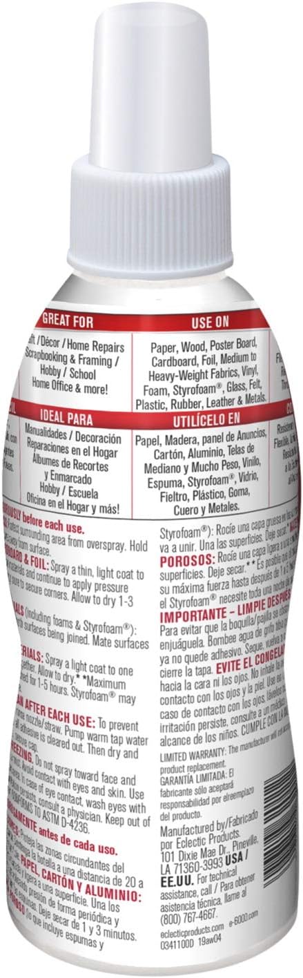 E6000 Pump Spray Adhesive for Photos Scrapbooks, and Fabric Crafts - Image 3