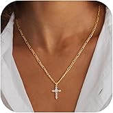 GRCLD Cross Necklace for Women Dainty 14K Real Silver Gold Plated Layered Cross Pendant Necklace Stack Simple Trendy Cute Charm Choker Necklaces Jewelry Gift for Women Teen Her