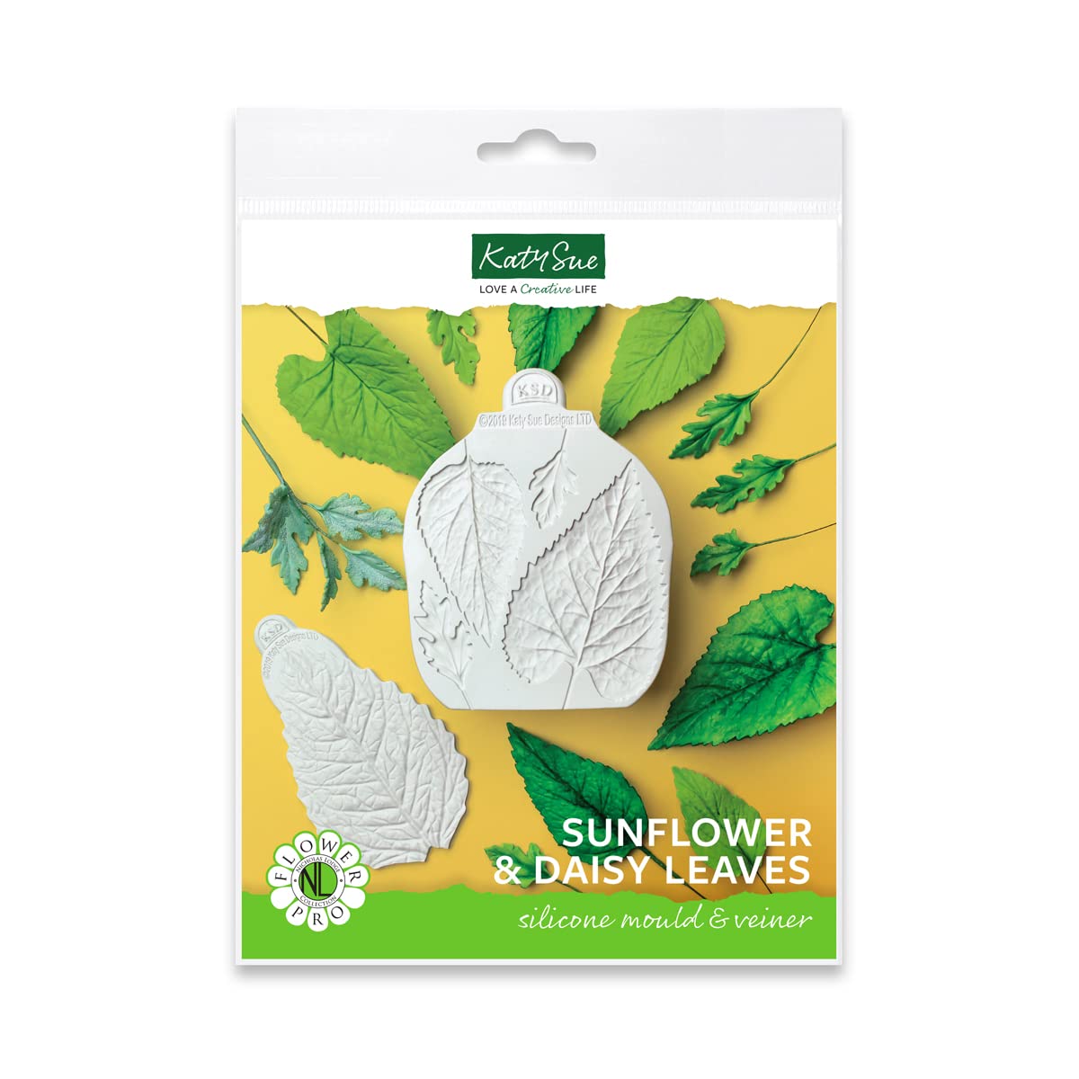 Flower Pro Sunflower & Daisy Leaves Silicone Mould & Veiner Set for Cake Decorating and Clay Crafts by Katy Sue Moulds and Flower Pro Moulds. for Use with Fondant and Air Dry Clay