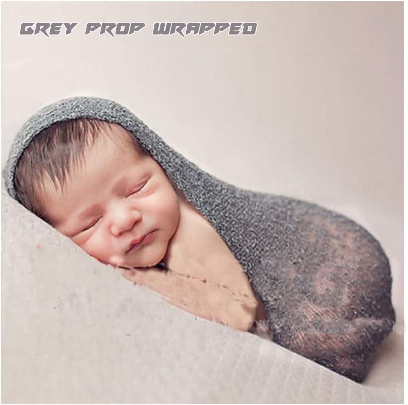 Multi Colors Newborn Baby Cotton Cheesecloth Wrap Communion Swaddle JunMing INC (Grey)