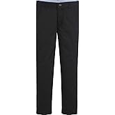 Tommy Hilfiger Boys Th Flex Stretch Performance Dress Pant, Straight Leg Fit, Zip Fly & Belt Loops, Side & Back Pockets