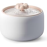 WOPET Premium Ceramic Cat Water Fountain W03 Lite,3L/101oz Automatic Pet Water Fountain for Cats & Dogs, Dishwasher Safe,Luxury Cat Fountain with Ultra-Quiet Pump and Filter & Sponge